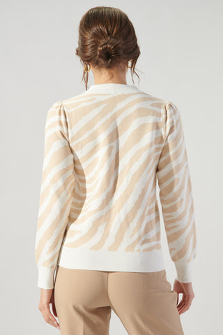 Stripe Me Stylish Zebra Print Sweater