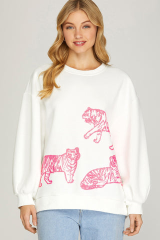 Sequin Tiger Sweatshirt