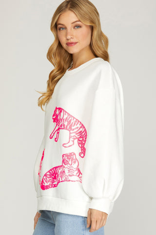 Sequin Tiger Sweatshirt