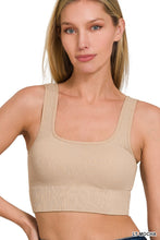 Load image into Gallery viewer, Flawless Fit Ribbed Square Neck Crop Tank
