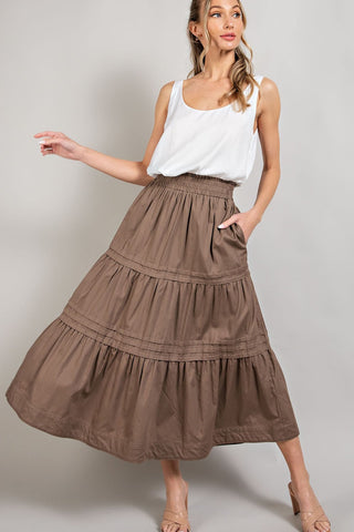 Raise Your Game Tiered Maxi Skirt