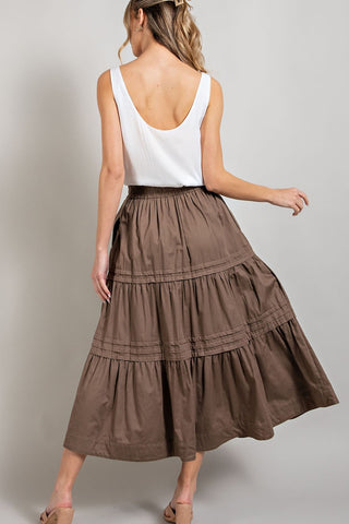 Raise Your Game Tiered Maxi Skirt