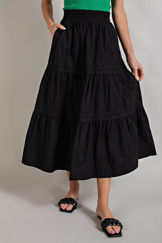 Raise Your Game Tiered Maxi Skirt