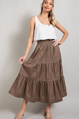 Raise Your Game Tiered Maxi Skirt