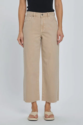 Nori Clean Cropped Wide Leg Jeans