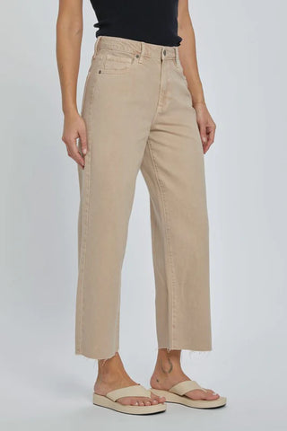 Nori Clean Cropped Wide Leg Jeans