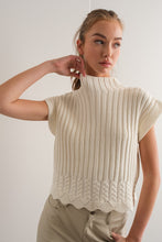 Load image into Gallery viewer, Rory Turtleneck Sweater Cropped Vest
