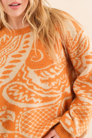 Wild Sunsets Printed Sweater