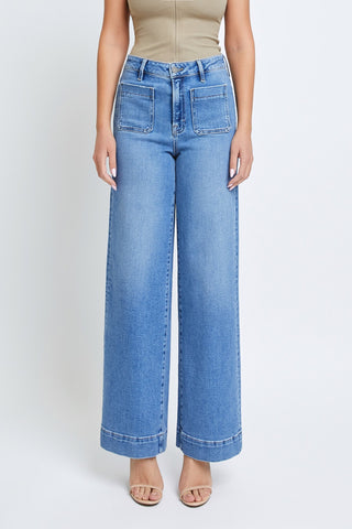 Nori Front Pocket Wide Leg Jeans