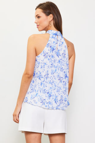 Get A Blue Rosette Halter Top