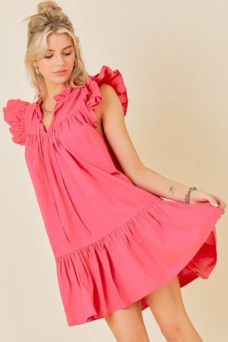 Summer Sizzle Ruffle Detail Dress