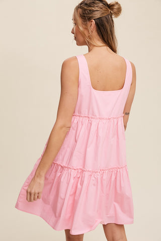 Feeling Tiered Poplin Dress