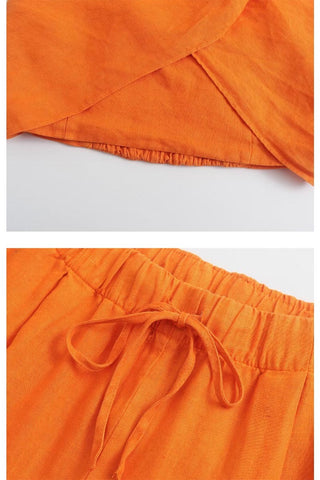 Tangerine Twist Wide Leg Pants