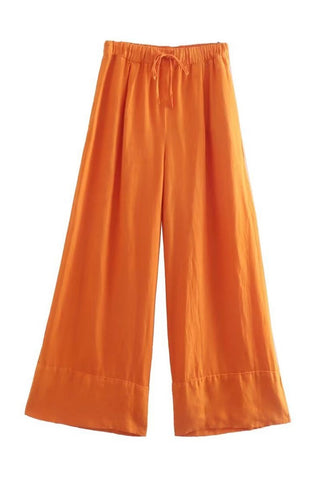 Tangerine Twist Wide Leg Pants