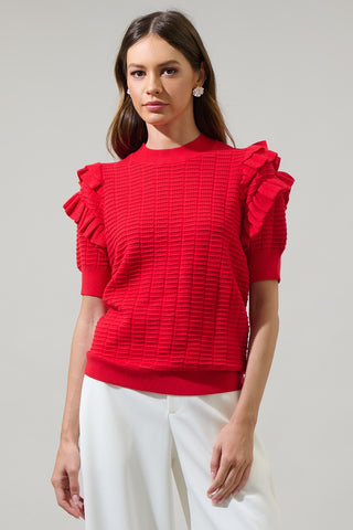 Cherry On Top Short Sleeve Sweater