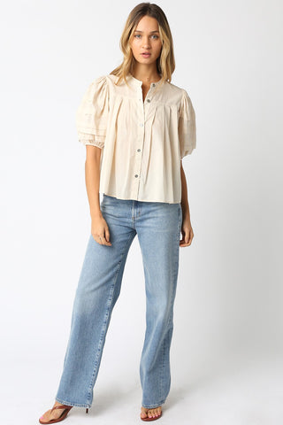 Stay Neutral Button Up Top