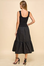 Load image into Gallery viewer, Knit Bodice Goddess Tiered Midi Dress
