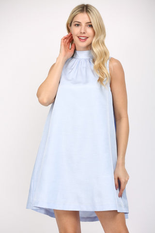 Blue Me Away Halter Neck Dress