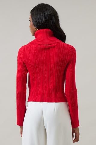 Red-y To Cuddle Turtleneck Sweater