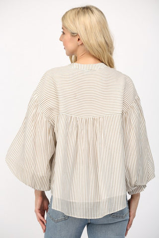 Striped Button Me Up Blouse