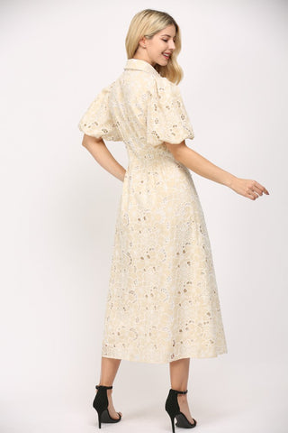 Eyelet You Finish Midi Dress