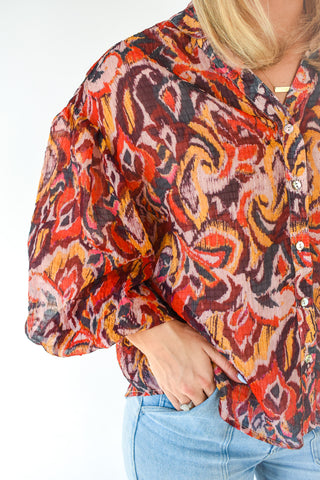 New Kid On The Smock Printed Blouse