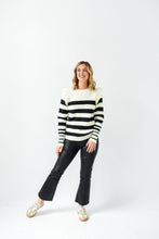 Load image into Gallery viewer, Better In Stripes Ruffle Detail Sweater
