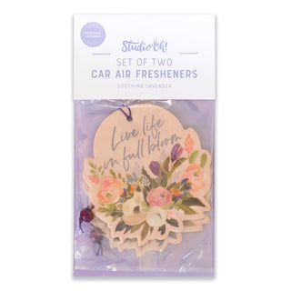 Live Life In Full Bloom Car Air Freshener Set