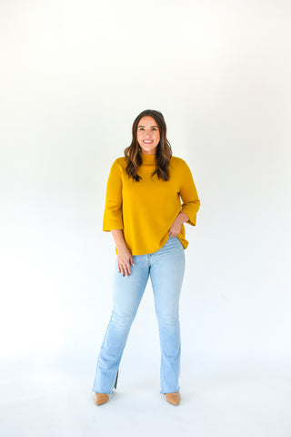 Mustard Seed Mock Neck Sweater