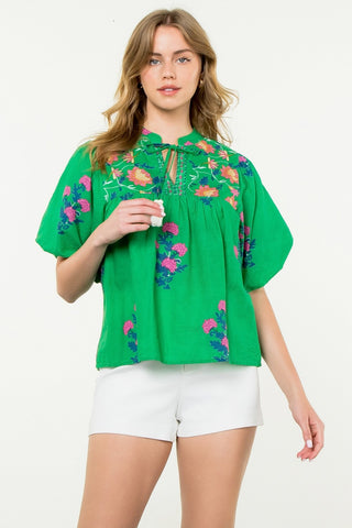 Go Green Puff Sleeve Top