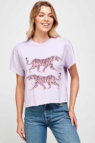 Tigers Vintage Graphic Crop Top