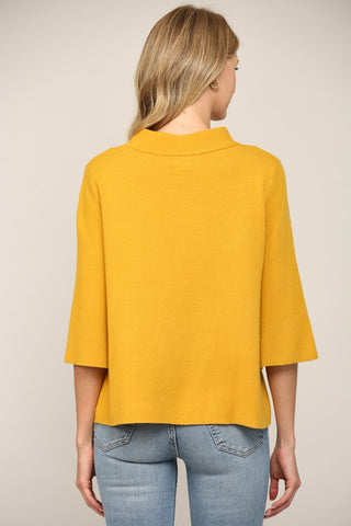 Mustard Seed Mock Neck Sweater