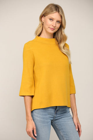 Mustard Seed Mock Neck Sweater