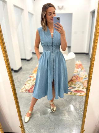 Blue Jean Baby Midi Dress