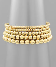 Load image into Gallery viewer, 5 Row Metal Ball Bracelet
