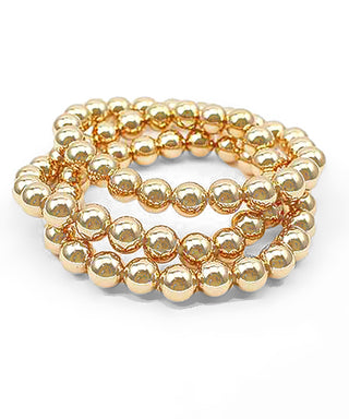 3 Row CCB Metal Stretch Bracelet