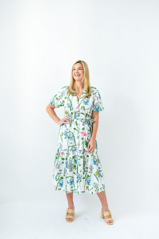 Clove Garden Floral Tiered Midi Dress