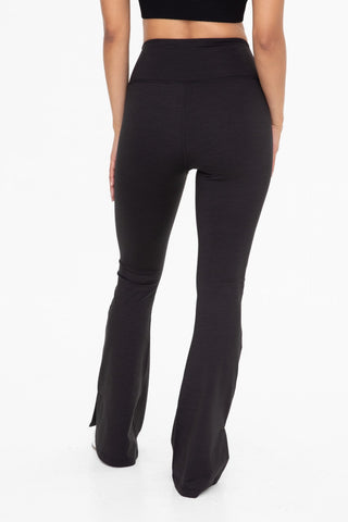 Melange Slit Flare Legging