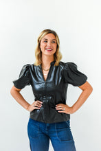 Load image into Gallery viewer, Fierce Energy Faux Leather Top
