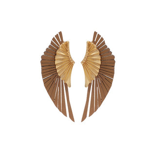 Wing Shape Leather Earrings