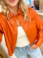 Load image into Gallery viewer, Leather Report Cropped Jacket
