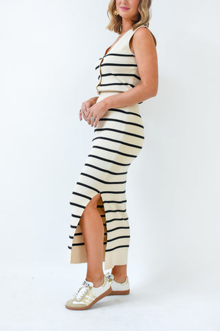 Stripe And Shine Vest And Skirt Set