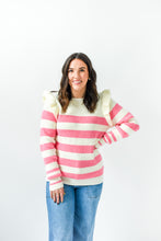 Load image into Gallery viewer, Better In Stripes Ruffle Detail Sweater
