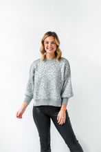 Load image into Gallery viewer, Wildly Cozy Foil Animal Print Sweater
