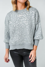 Load image into Gallery viewer, Wildly Cozy Foil Animal Print Sweater
