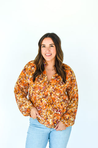 Garden Grace Floral Blouse