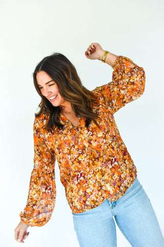 Garden Grace Floral Blouse