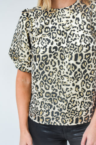 Golden Prowl Jacquard Top