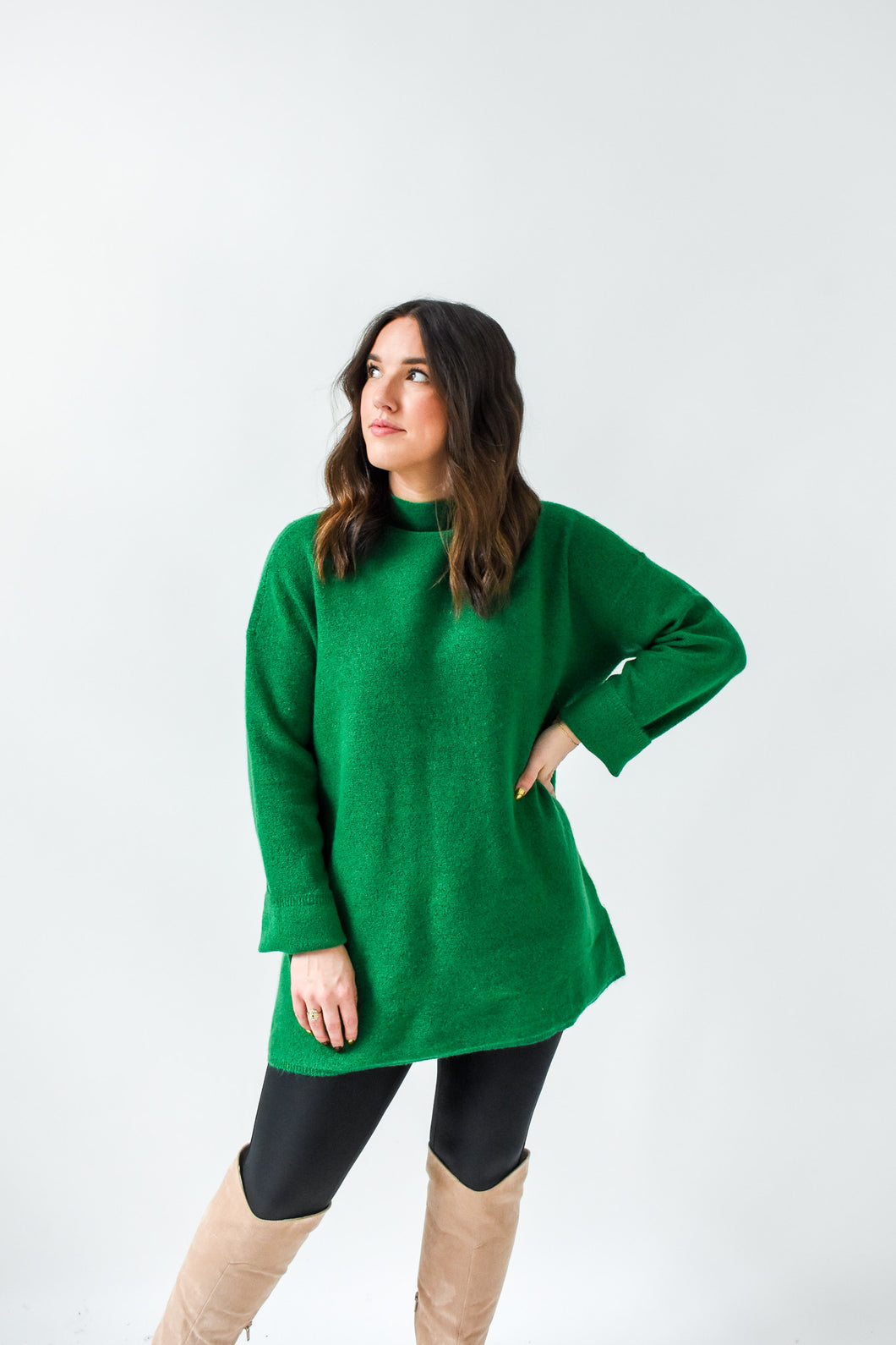 Solid Choice Tunic Sweater