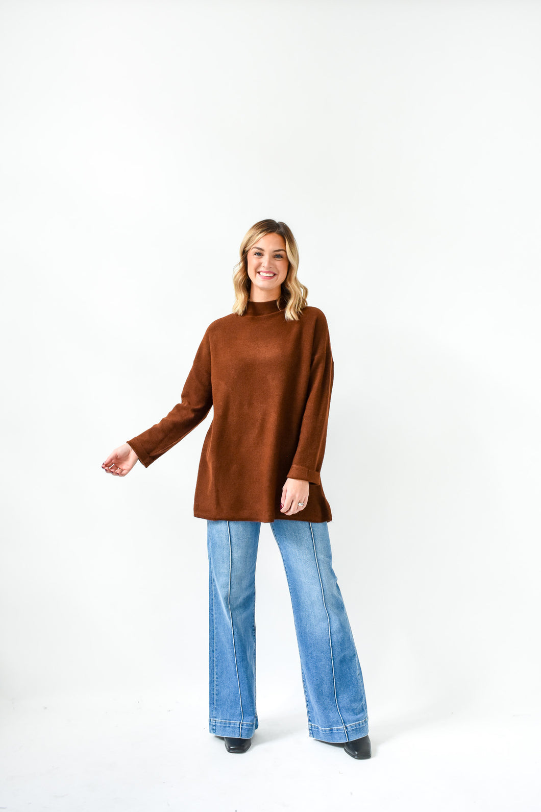 Solid Choice Tunic Sweater